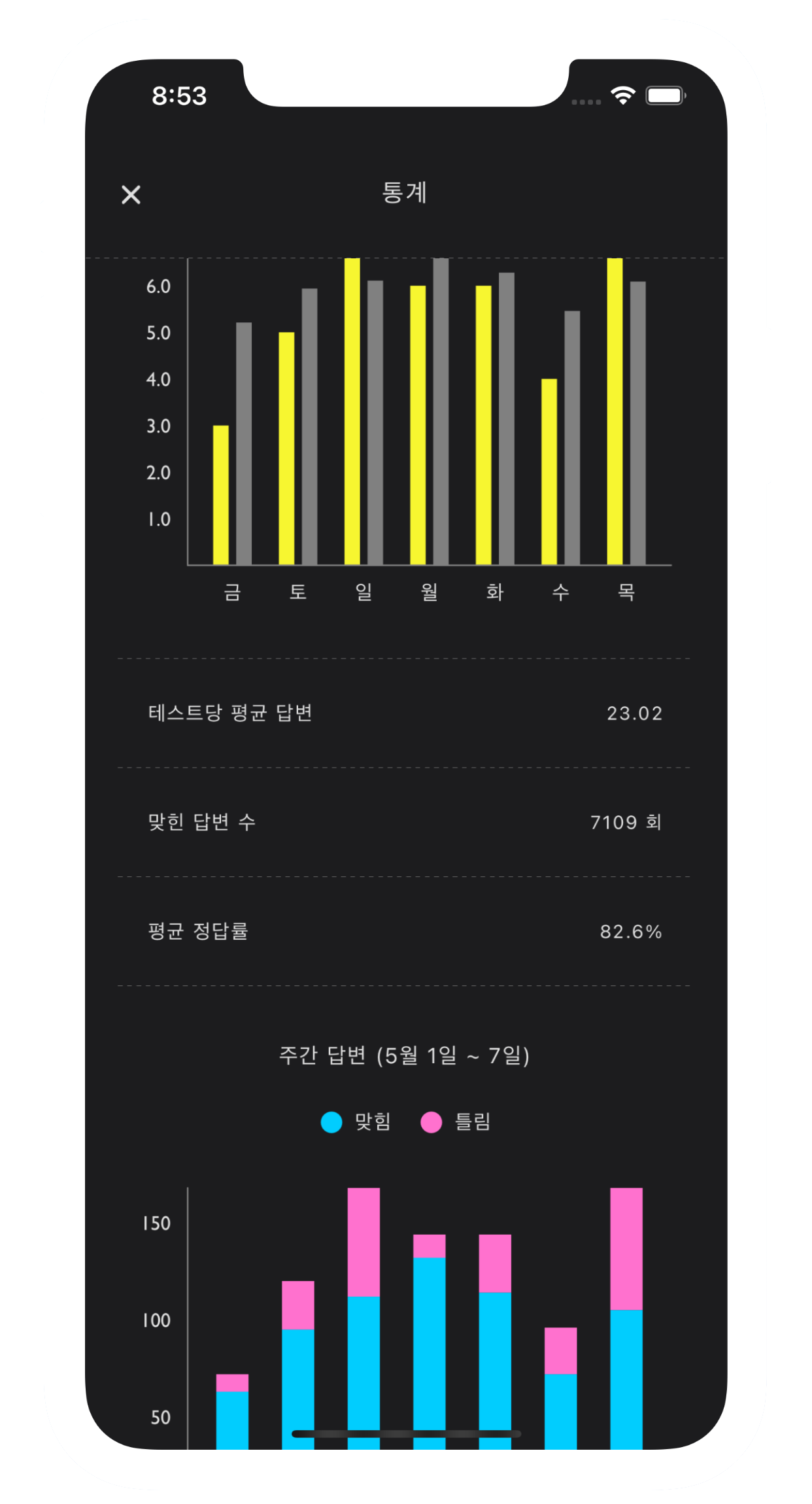 Support 라이트 / 다크 테마 지원